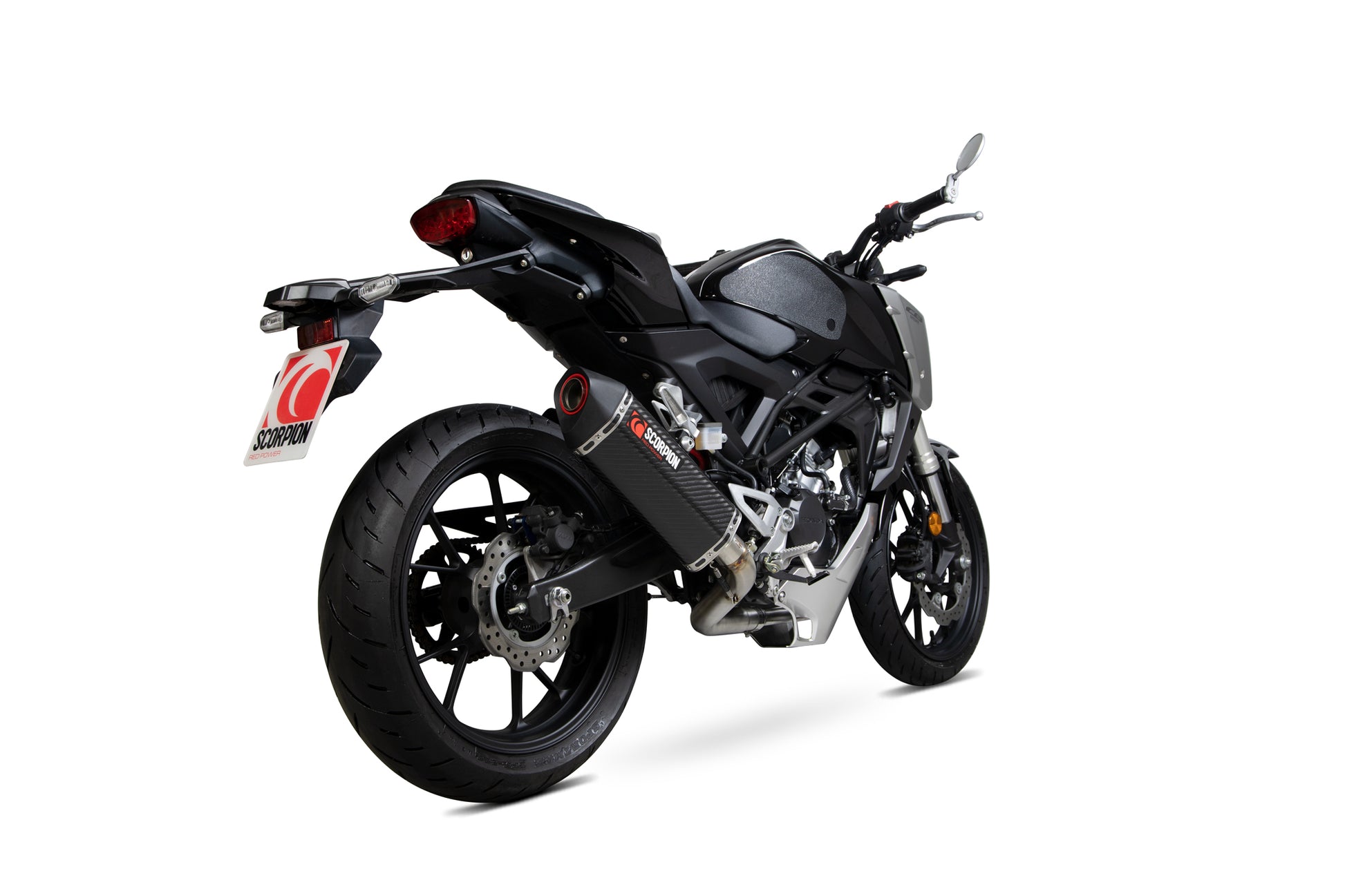 Scorpion RHA183SYSCEO Honda CB125 R Serket Parallel Full System - Carbon Fibre Sleeve | ML Performance EU EU