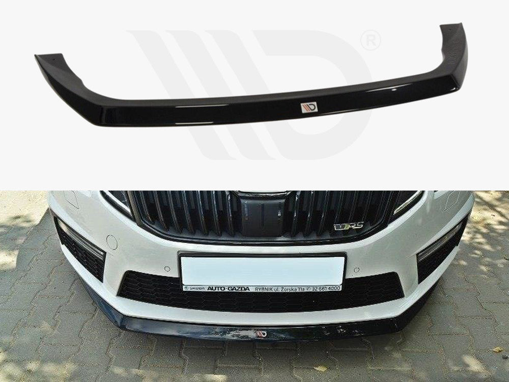 Maxton Design SK-OC-3-RS-FD2T Front Splitter V.2 Skoda Octavia MK3 Vrs (2013-2016) | ML Performance UK Car Parts