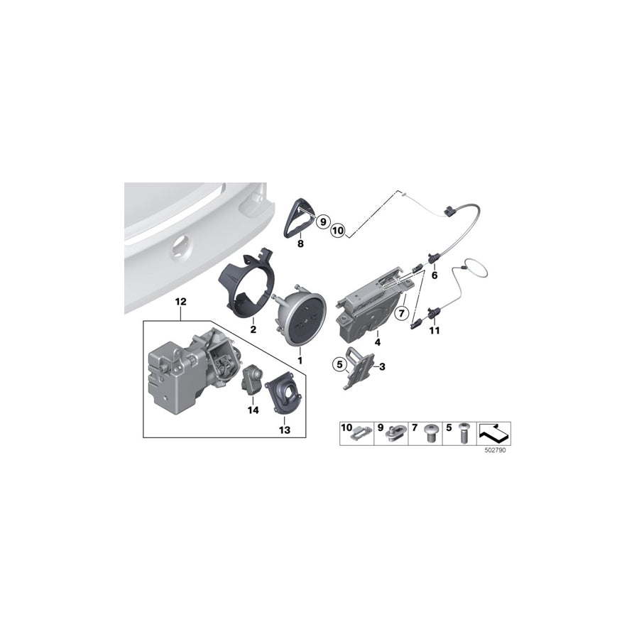 Genuine BMW 51247412896 F12 F06 Tailgate Latch With Camera RVC (Inc. M6, 640d & 640i) | ML Performance EU