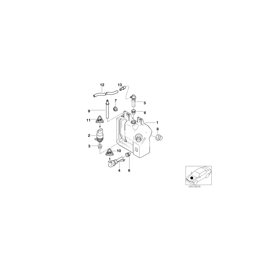 Genuine BMW 61668379545 E39 Fluid Container With Level Indicator (Inc. 530d, 528i & 540i) | ML Performance EU Car Parts