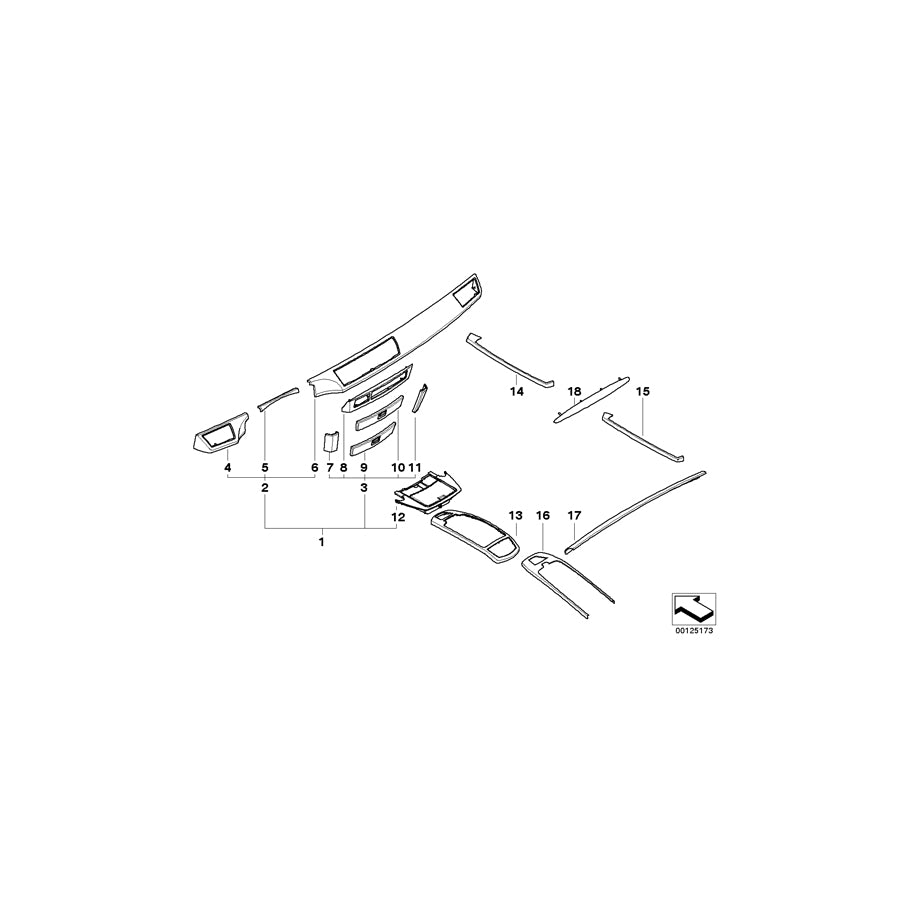 Genuine BMW 51458033565 E65 Wood Panel, Radio ALPINA MYRTE (Inc.  & ALPINA B7) | ML Performance EU Car Parts