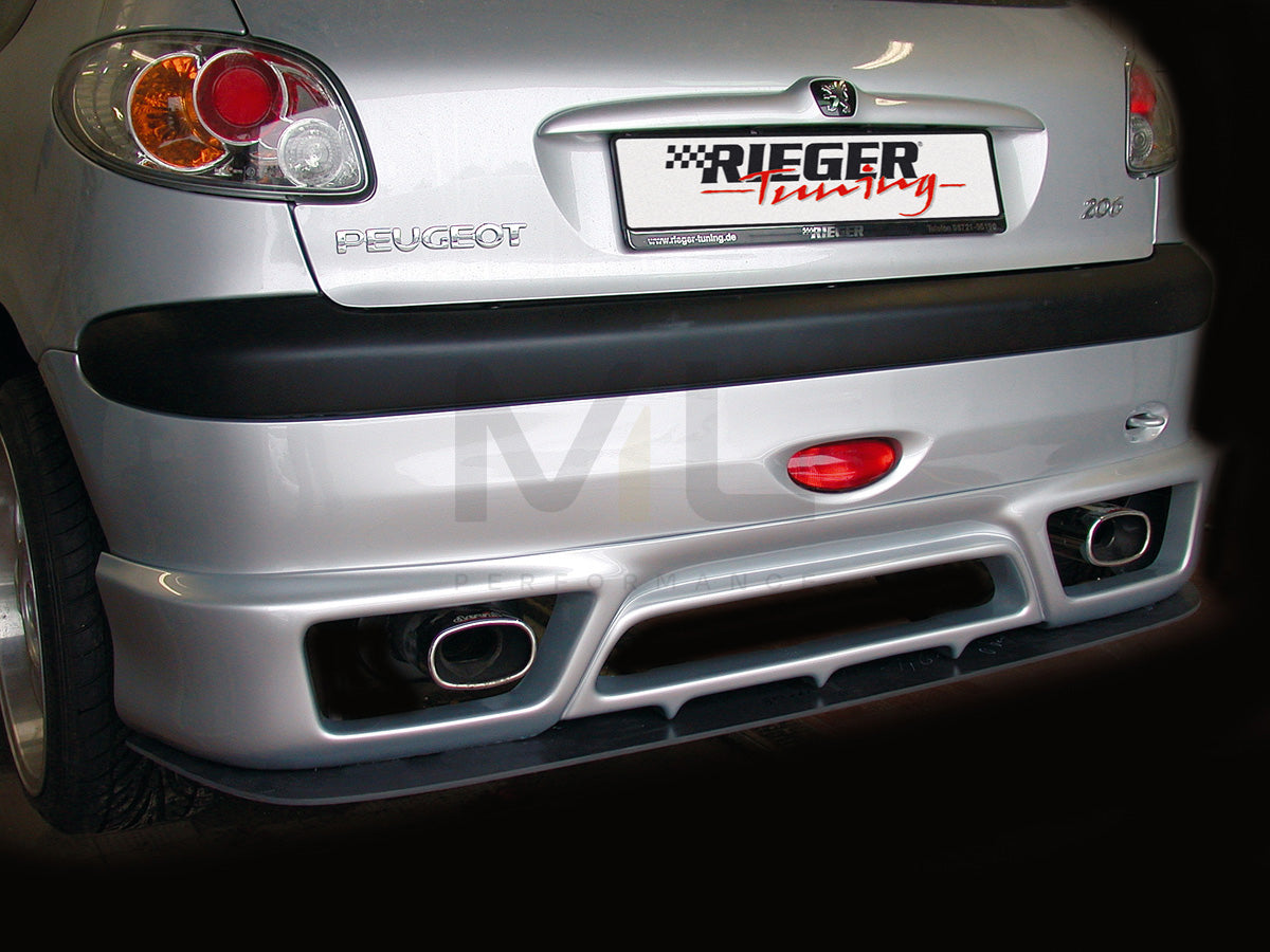 Rieger 00052209 Peugeot 206 Rear Diffuser 1 | ML Performance EU Car Parts