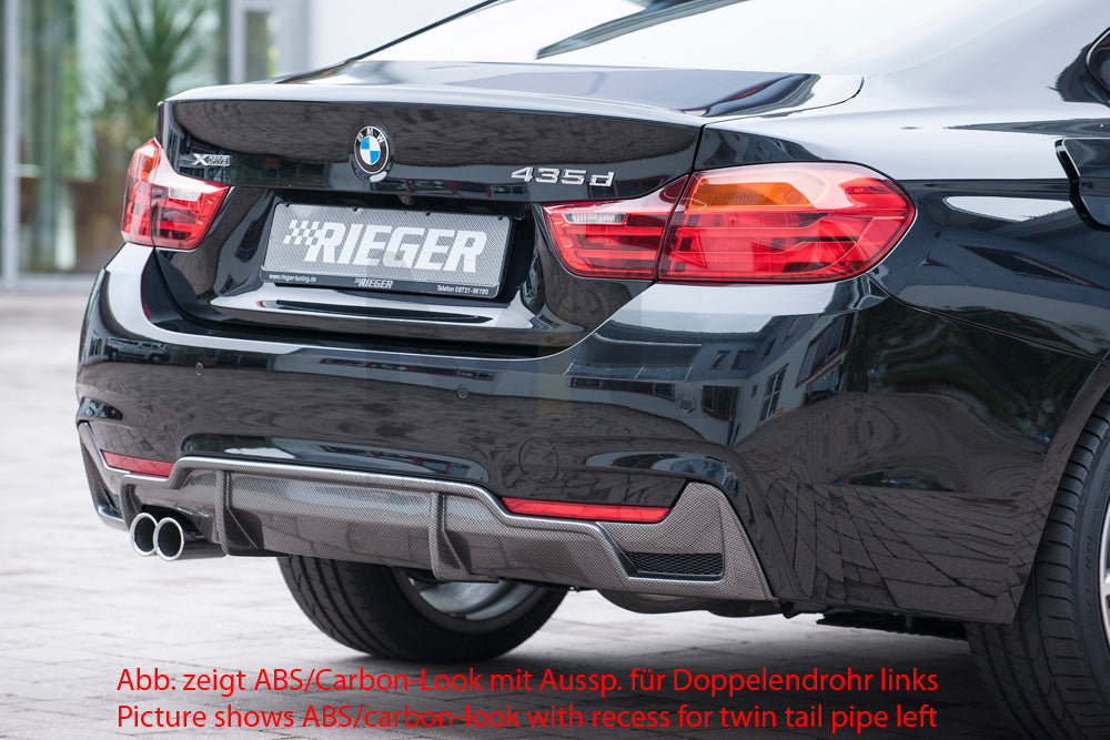 Rieger 00053486 BMW 4 Series F32 F33 F36 Rear Diffuser 5 | ML Performance EU Car Parts