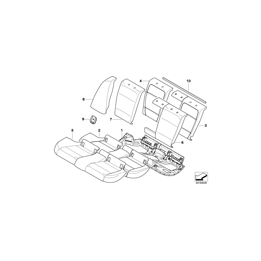 Genuine BMW 52207146877 E90 E91 Seat Cover Cloth GRAU (Inc. 330xi, 318i & 325xi) | ML Performance EU Car Parts