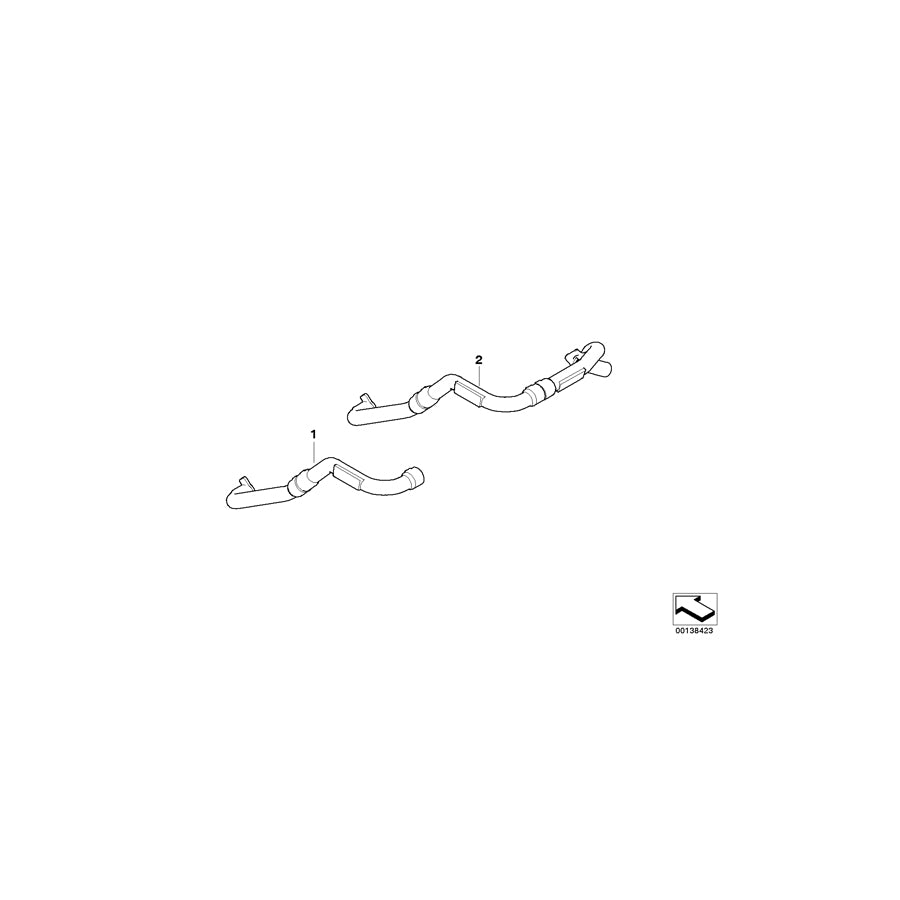 Genuine BMW 64116941172 E82 E91 E88 Ventilation Hose (Inc. 328i, 125i & 116d) | ML Performance EU Car Parts