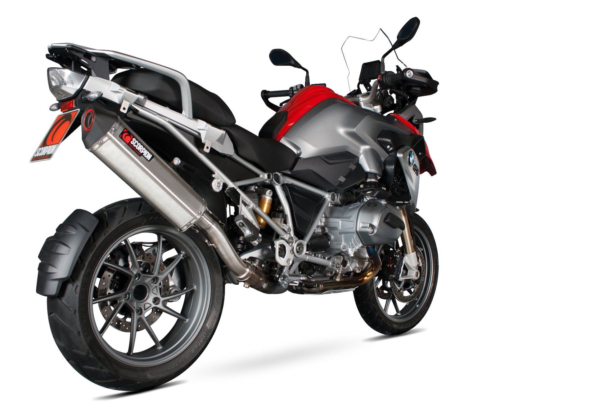 Scorpion RBM69SEO BMW R1200 GS Serket Parallel Slip-On - Brushed Stainless Steel Sleeve | ML Performance EU EU