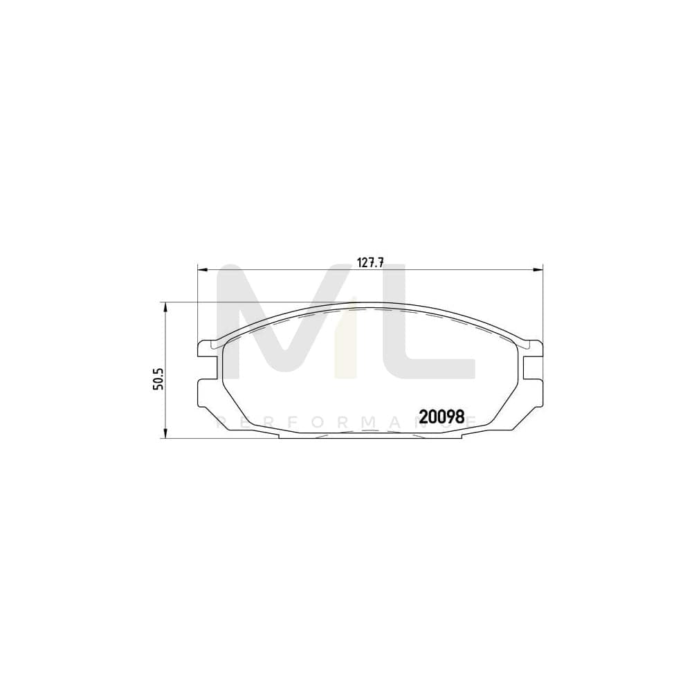 Brembo P 56 020 Brake Pad Set Excl. Wear Warning Contact | ML Performance Car Parts