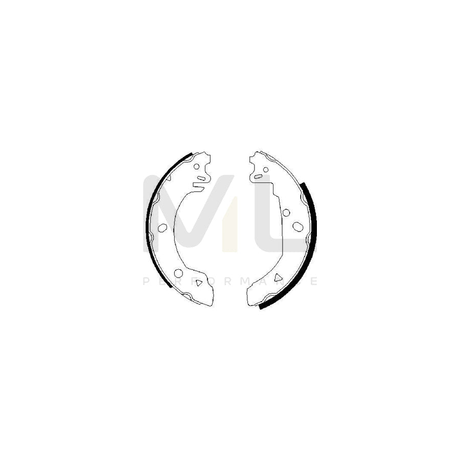 BOSCH 0 986 487 229 Brake Shoe Set for FORD FIESTA | ML Performance Car Parts