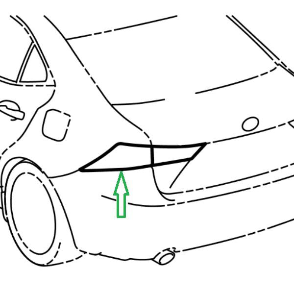 Genuine Lexus 81551-53280 IS Phase 3 O/S Outer Light Assembly