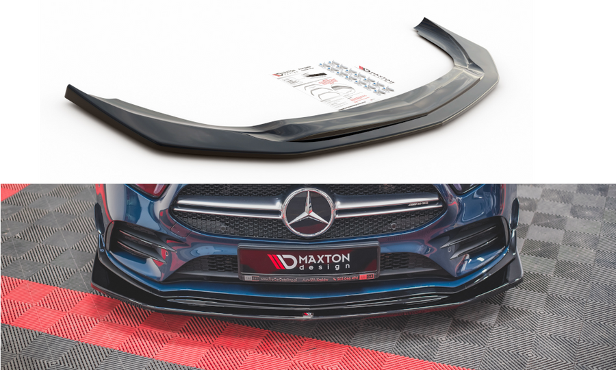 Maxton Design ME-A-177-35-FD3T Front Splitter V.3 Mercedes Benz A35 AMG / AMG-Line W177 | ML Performance UK Car Parts