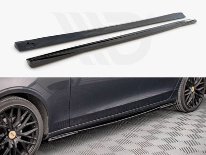 Maxton Design VO-V90-2-SD1T Side Skirts Diffusers Volvo V90 MK2 (2016-2020) | ML Performance UK Car Parts