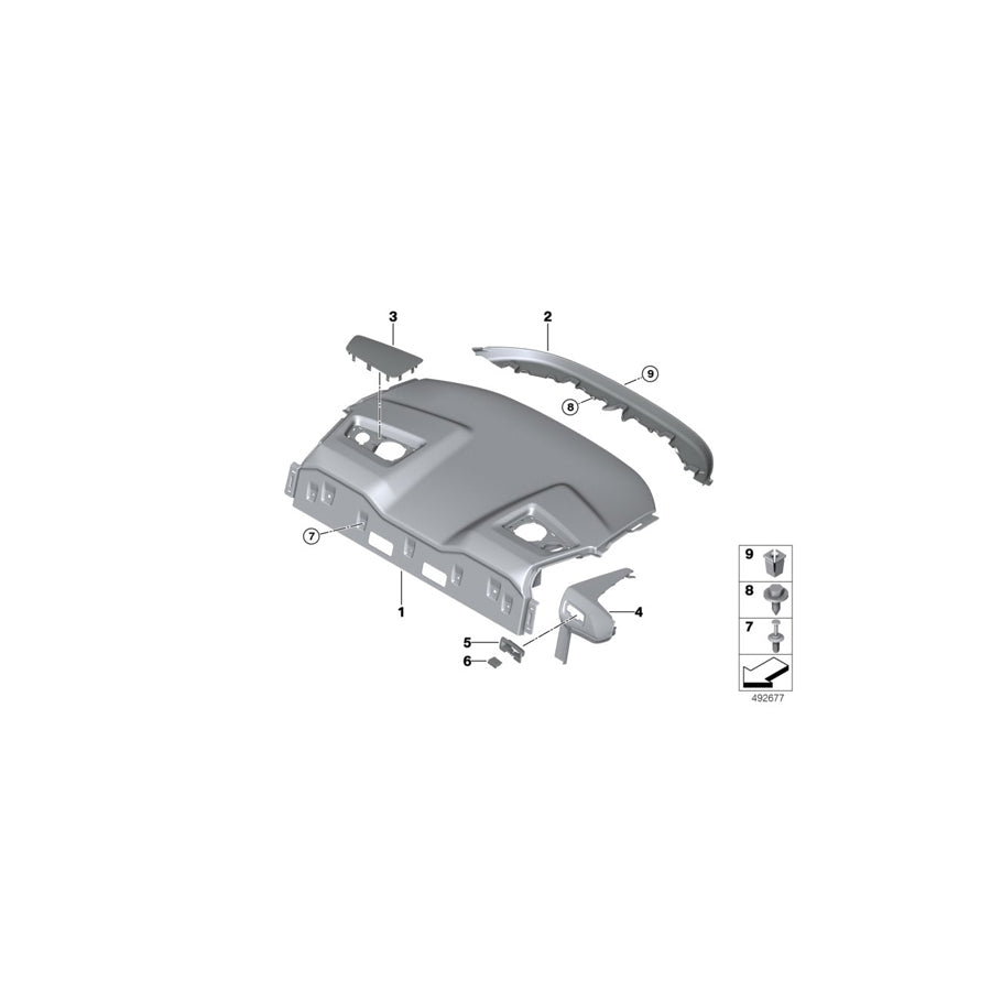 Genuine BMW 51468079851 F92 G15 Rear Window Shelf In Alcantara ANTHRAZIT (Inc. M8, M850iX & 840dX) | ML Performance EU Car Parts