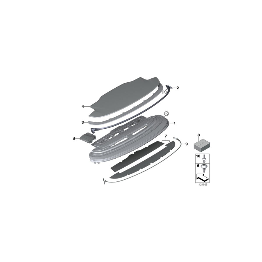 Genuine BMW 54377321664 F33 Flap For Linkage Exit, Right OYSTER (Inc. 425d, 440iX & 435iX) | ML Performance EU