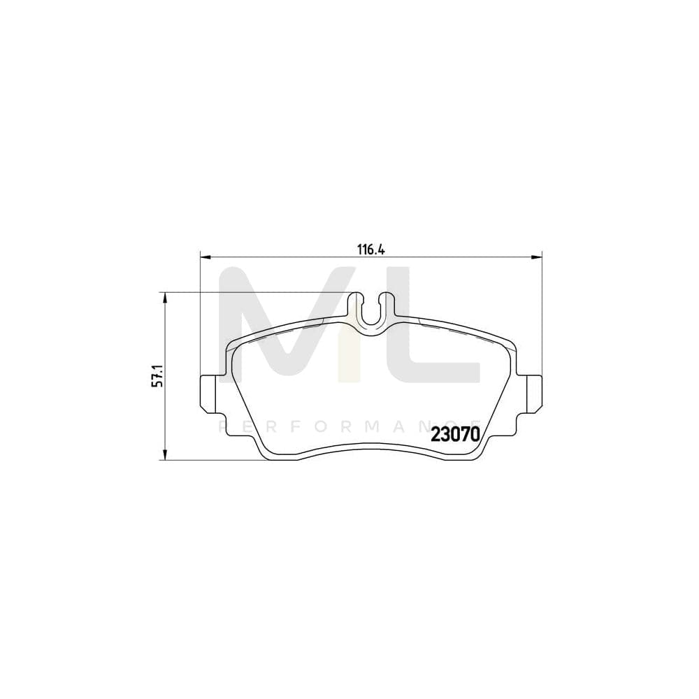 Brembo P 50 036 Brake Pad Set Suitable For Mercedes-Benz A-Class (W168) Prepared For Wear Indicator, With Brake Caliper Screws | ML Performance Car Parts