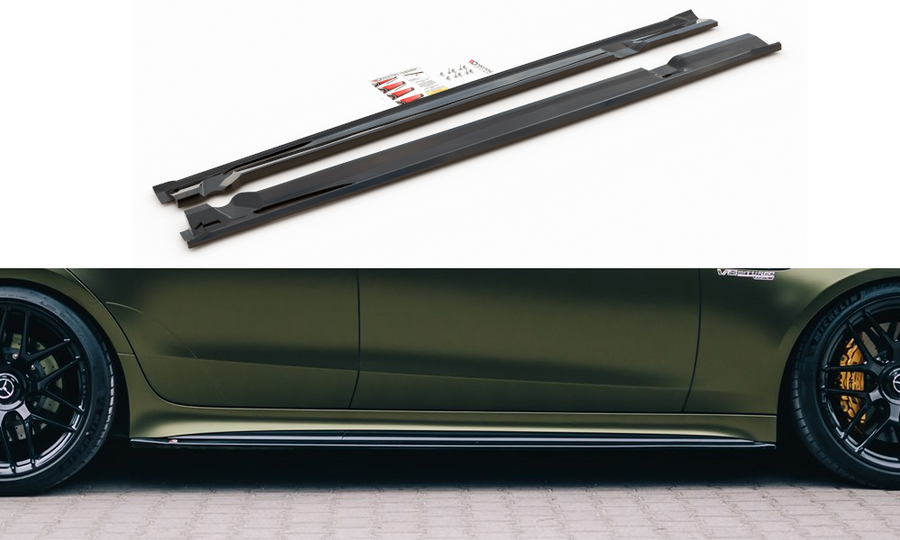 Maxton Design ME-GT-4D-AMG-SD1T Side Skirts Diffusers Mercedes Benz AMG GT 63S 4-Door Coupe | ML Performance UK Car Parts