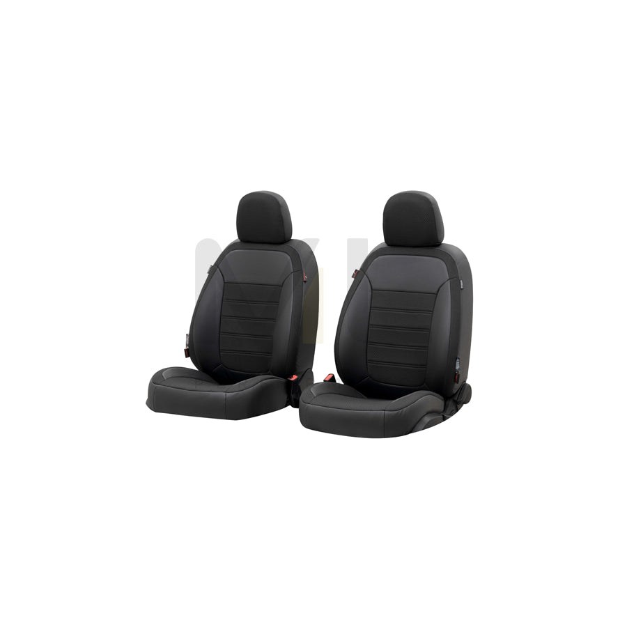 WALSER Aversa 38835 Car seat cover Black, Polyester, Synthetic leather, Front | ML Performance Car Parts