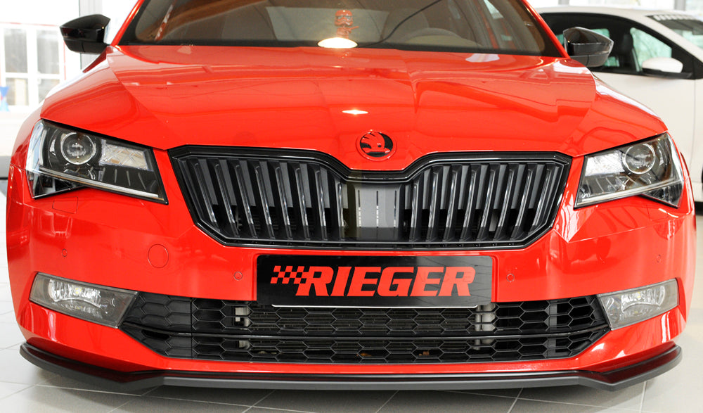 Rieger 00079040 Skoda 3T 3V Superb III Front Splitter 6 | ML Performance EU Car Parts