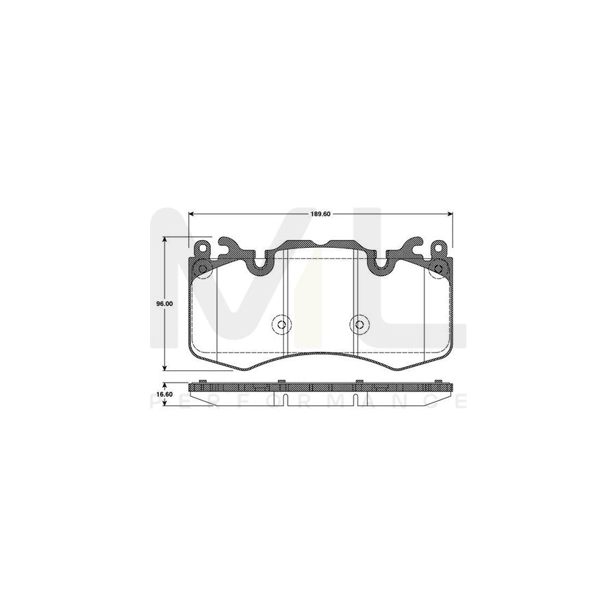 Bosch 0986Tb3110 Brake Pad Set For Land Rover Range Rover Excl. Wear Warning Contact | ML Performance Car Parts