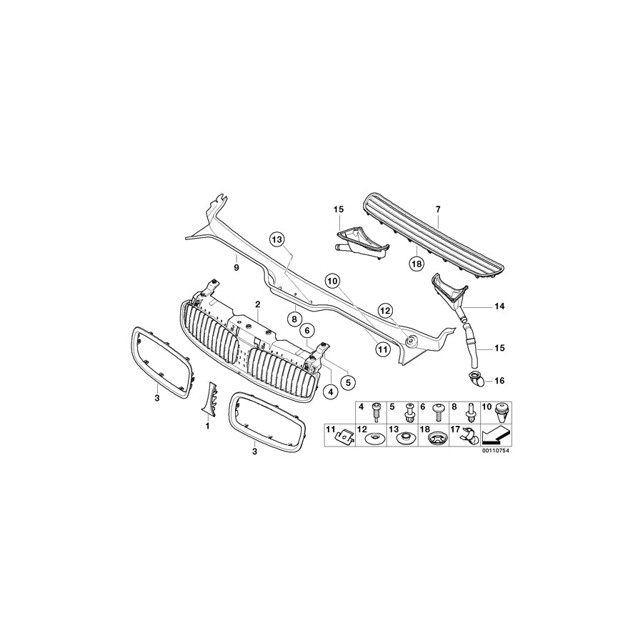 Genuine BMW 51717019001 RR1 E67 E65 Bracket, Water Drain Hose (Inc. 740d, 730Li & 735i) | ML Performance EU Car Parts