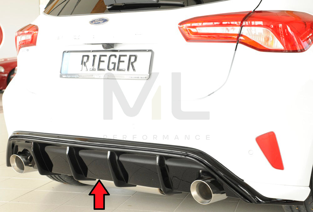 Rieger 00088194 Ford DEH Focus 4 Rear Diffuser (Inc. Focus 4 ST) 1 | ML Performance EU Car Parts
