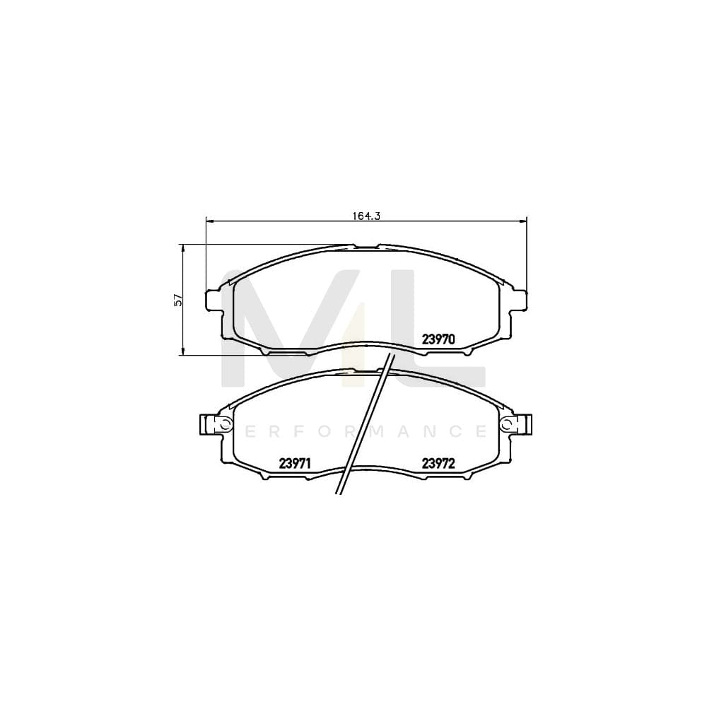 Hella 8DB 355 010-671 Brake Pad Set With Acoustic Wear Warning | ML Performance Car Parts