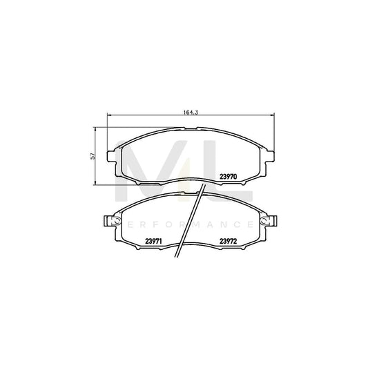 Hella 8DB 355 010-671 Brake Pad Set With Acoustic Wear Warning | ML Performance Car Parts