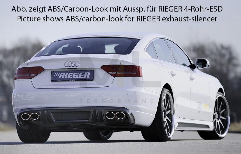 Rieger 00055424 Audi B8 B81 A5 Rear Diffuser 3 | ML Performance EU Car Parts