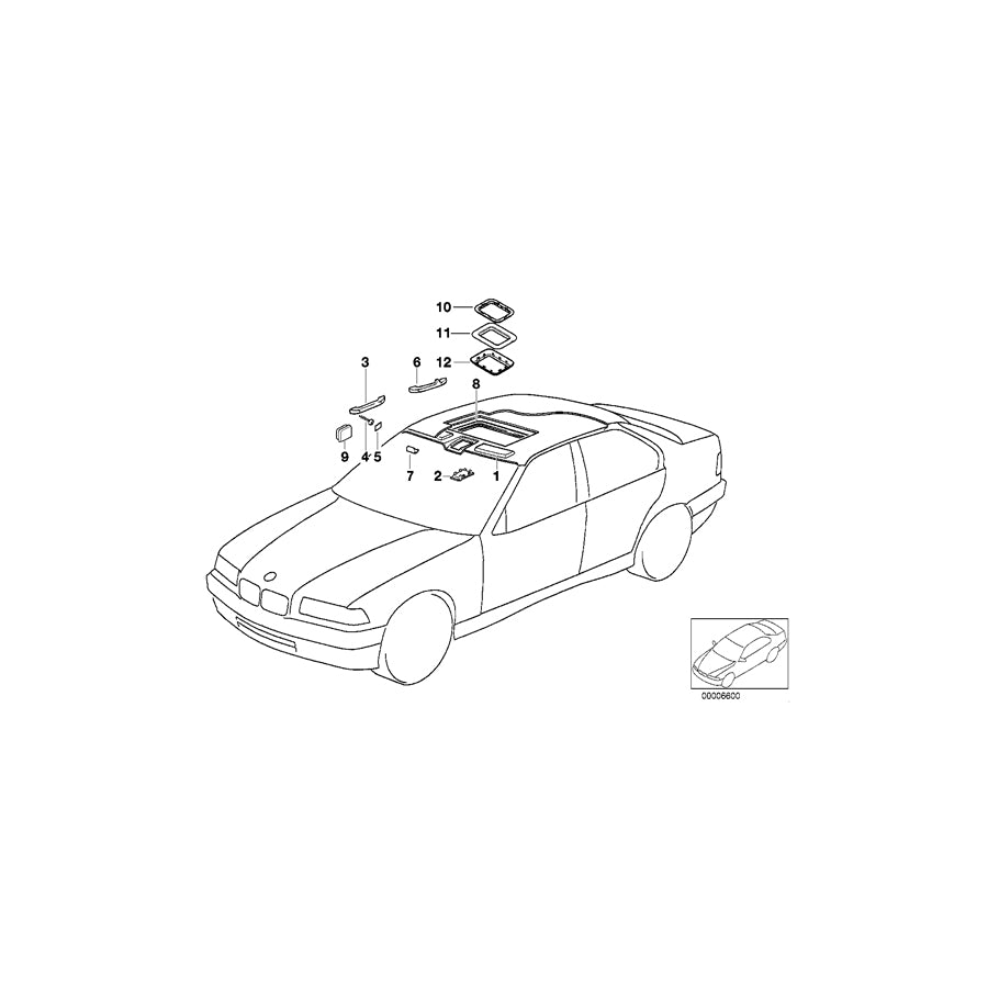 Genuine BMW 51448173536 E36 Cover BEIGE (Inc. 316i, 318tds & 318i) | ML Performance EU Car Parts