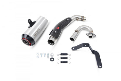 Scorpion PHA193SYSSEO Honda Monkey Red Power Full System - Brushed Stainless Steel Sleeve | ML Performance EU EU