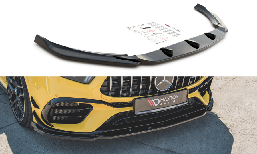 Maxton Design ME-A-177-45-FD2T Front Splitter V.2 Mercedes Benz A45 S AMG W177 | ML Performance UK Car Parts