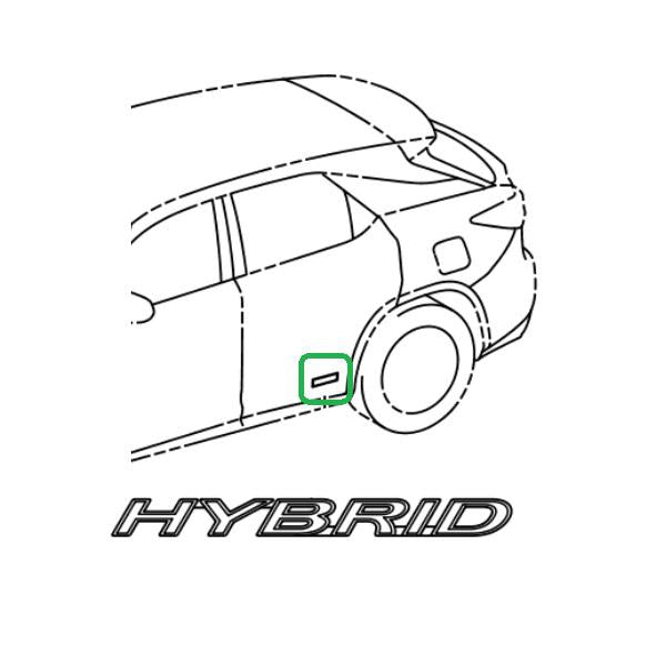 Genuine Lexus 75473-48110 RX Phase 4 N/S Sill Hybrid Badge