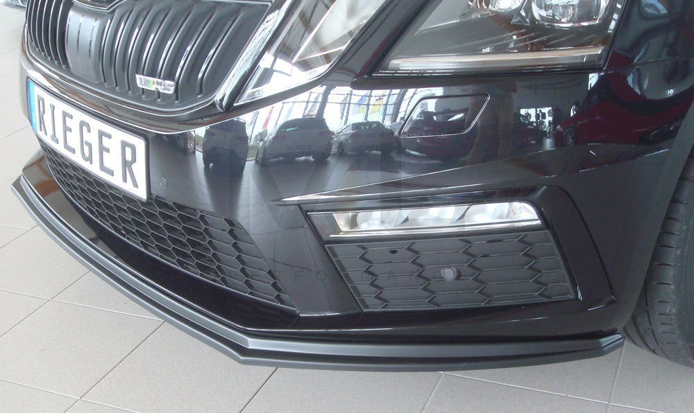 Rieger 00079030 Skoda 5E Octavia RS Front Splitter 2 | ML Performance EU Car Parts