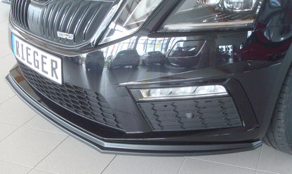 Rieger 00079030 Skoda 5E Octavia RS Front Splitter 2 | ML Performance EU Car Parts