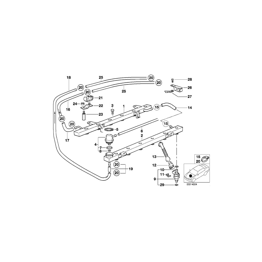 Genuine BMW 13531704172 E31 Fuel Pipe (Inc.  & 850Ci) | ML Performance EU Car Parts