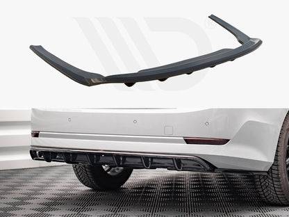 Maxton Design SK-OC-4-RD2T+RD3T Central Rear Splitter (vertical Bars) Skoda Octavia MK4 | ML Performance UK Car Parts