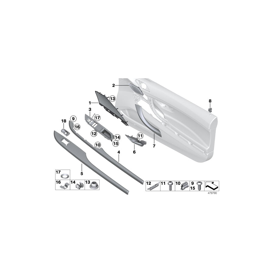 Genuine BMW 51417284903 F12 F13 Cover Loudspeaker Left SCHWARZ (Inc. 640iX, M6 & 650iX 4.0) | ML Performance EU