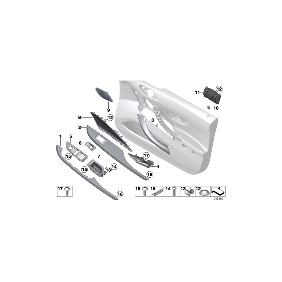 Genuine BMW 51417277365 Cover, Locking Button (Inc. 640dX, M6 & 640iX) | ML Performance EU