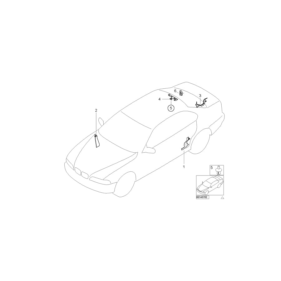 Genuine BMW 61138375639 E46 Rear Left Cable Cover At Entrance Door (Inc. 320Ci, 318Ci & 320Cd) | ML Performance EU Car Parts