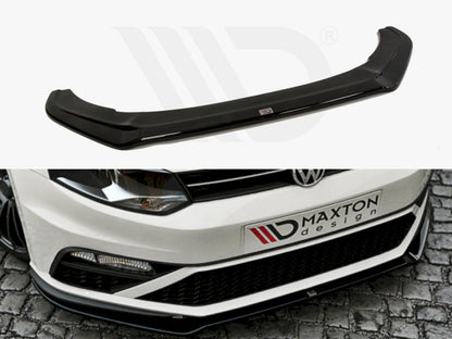 Maxton Design VW-PO-5F-GTI-FD2T Front Splitter VW Polo V GTI | ML Performance UK Car Parts