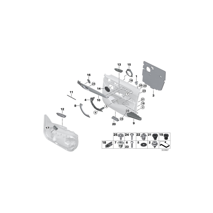Genuine BMW 51417350554 F48 Adapter For Speaker, Right (Inc. X1 28iX, X1 20d & X1 18dX) | ML Performance EU