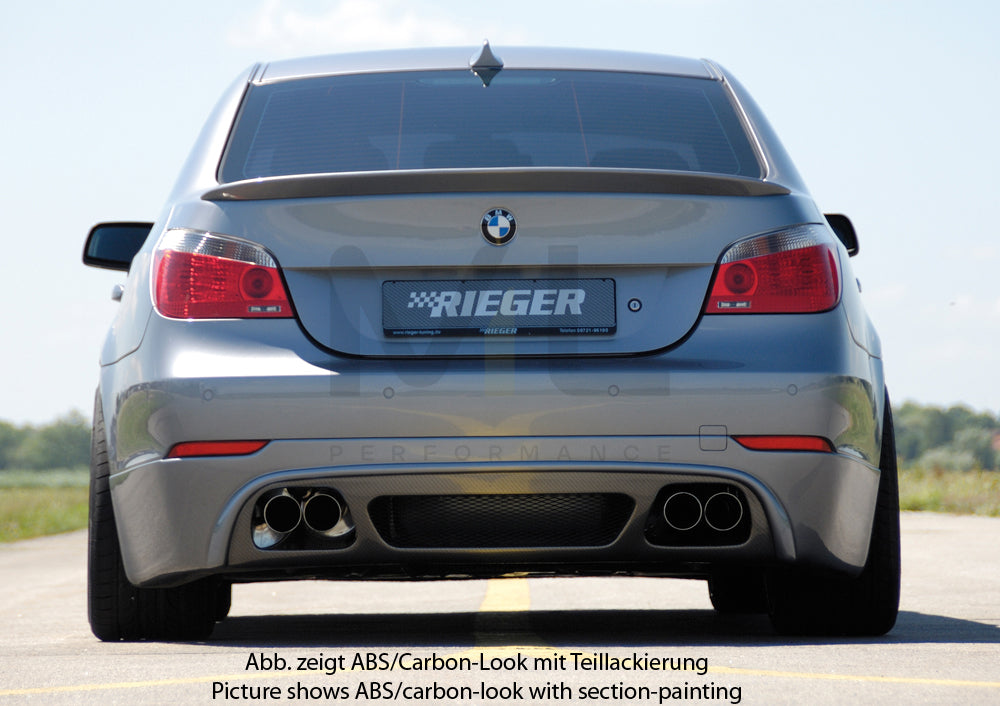 Rieger 00053619 BMW 5 Series E60 Rear Diffuser 4 | ML Performance EU Car Parts