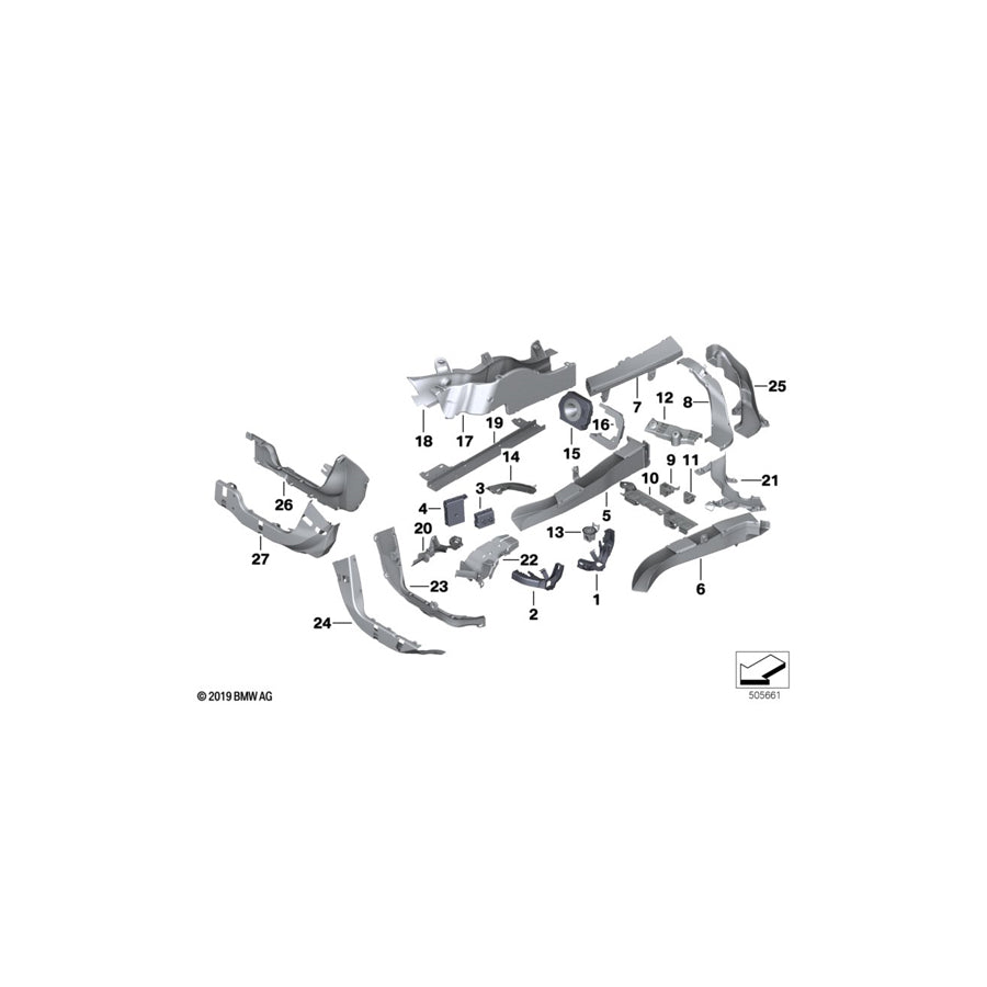 Genuine BMW 61139205703 F10 F11 Cable Channel For Wheelhousing (Inc. 525d, 535i & 520d ed) | ML Performance EU Car Parts