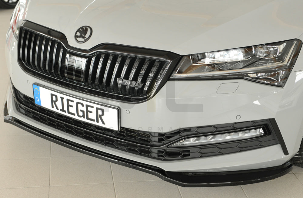 Rieger 00088175 Skoda 3T 3V Superb III Front Splitter 2 | ML Performance EU Car Parts