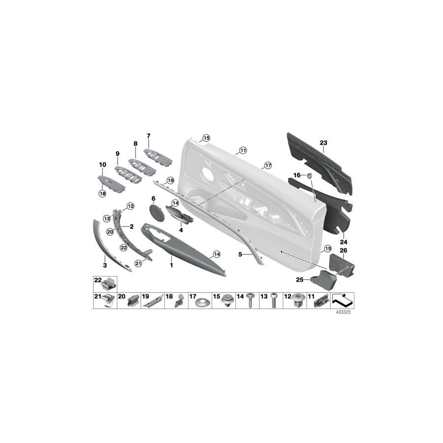 Genuine BMW 51418057708 F83 F82 Armrest In Leather, Front Right SCHWARZ (Inc. M4, M4 CS & M4 GTS) | ML Performance EU