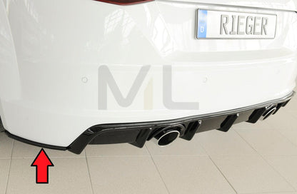 Rieger 00055177 Audi 8J-FV 8S Rear Side Splitter (TT & TTS) 7 | ML Performance EU Car Parts