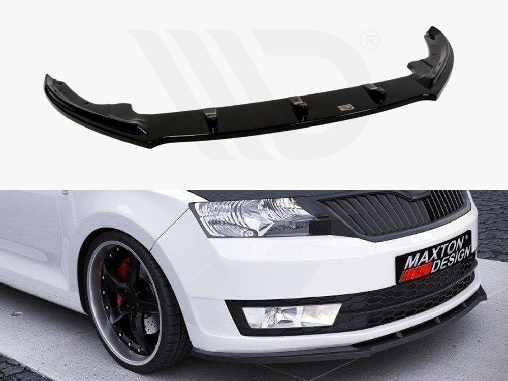 Maxton Design SK-RA-1-FD1T Front Splitter Skoda Rapidfits | ML Performance UK Car Parts