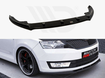 Maxton Design SK-RA-1-FD1T Front Splitter Skoda Rapidfits | ML Performance UK Car Parts