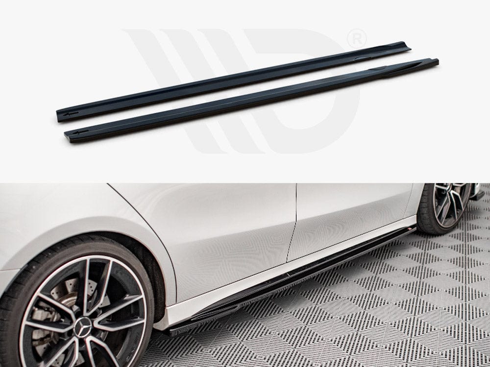Maxton Design ME-A-177-AMGLINE-SD1T Side Skirts Diffusers V.2 Mercedes A35 Amg / Amg-line W177 | ML Performance UK Car Parts