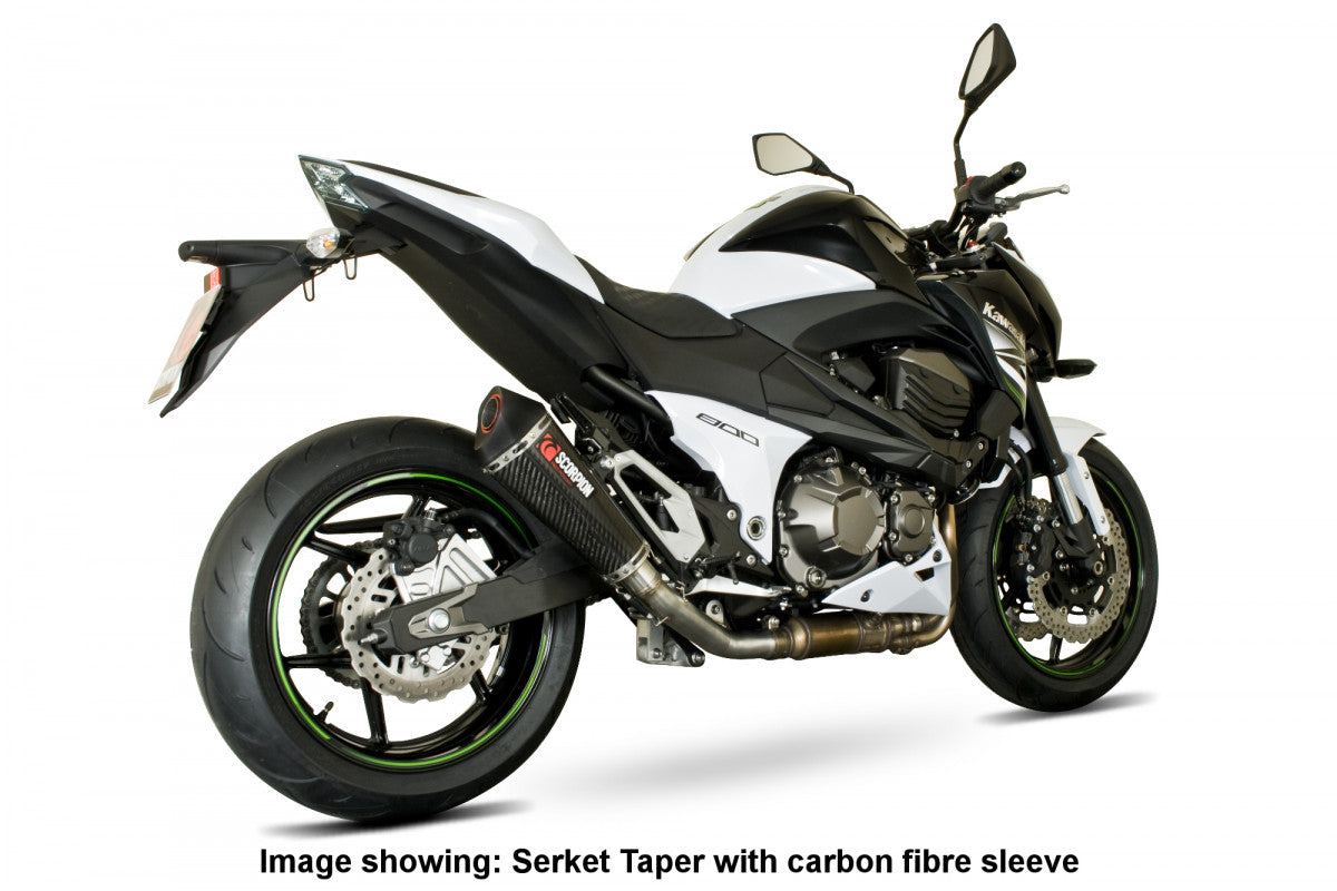 Scorpion RKA100SEO Kawasaki Z800 Serket Taper Slip-On - Brushed Stainless Steel Sleeve | ML Performance EU EU