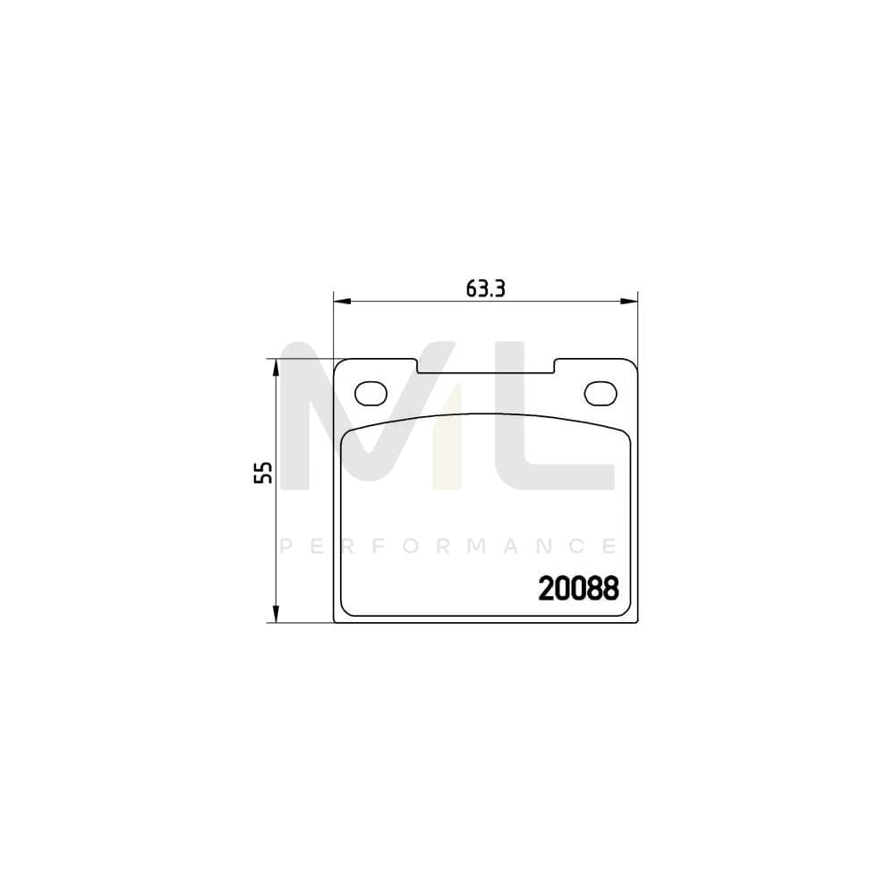 Brembo P 86 001 Brake Pad Set Excl. Wear Warning Contact | ML Performance Car Parts